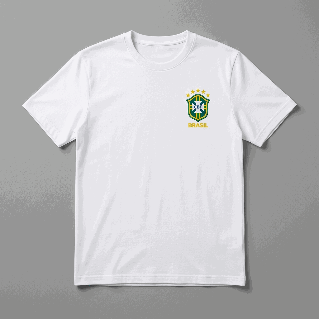 Camisa Brasil Básica Unissex Hexa Copa 2026 Camiseta Básica Seleção